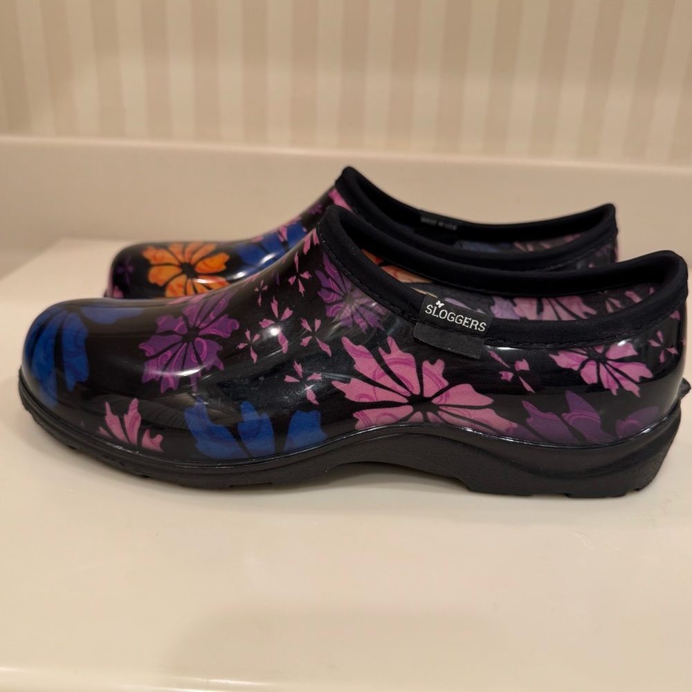 Sloggers Waterproof Floral Flower Power Comfort Rain And Garden Shoes - Picture 7 of 16